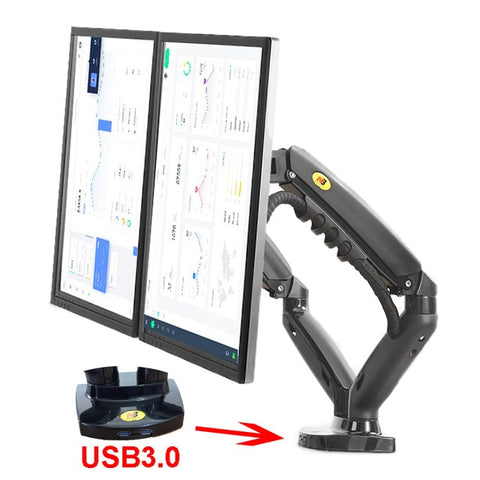 17"-27" Dual Monitor Holder Arm Monitor Mount (2-9 kg each Arm)